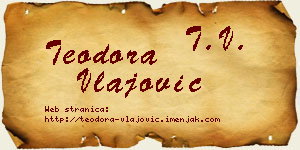Teodora Vlajović vizit kartica